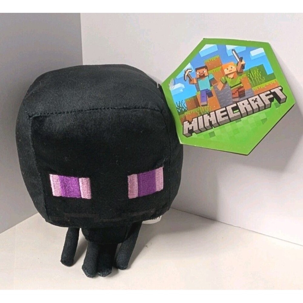 Minecraft Cuutopia Enderman Plush 6-7" Black Purple Stuffed Toy NWT Soft Plush